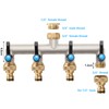 Anderlax wasserverteiler 4 Wege, Messing Wasseranschluss verteiler, Verlängerter Griff 3/4