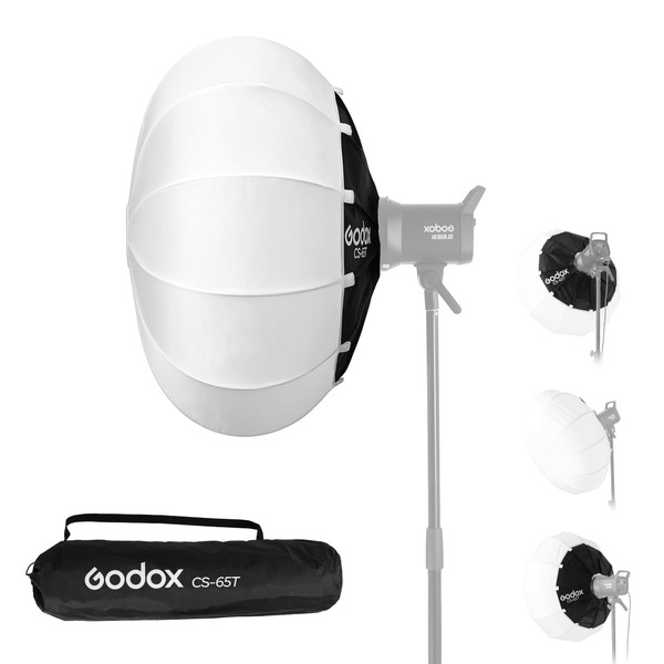 Godox CS-65T Lantern Softbox 26in / 65cm Quick Release 360° Light Diffuser Bowens Mount Lantern Softbox for Godox SL60 SK400 SL150 DP400 DP800 SL300 (26“)