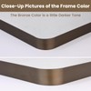 LOAAO 24”X36” Bronze Bathroom Mirrors for Vanity, Rounded Rectangle Brushed