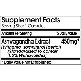 Ashwagandha Standardized Extract 450mg // 90 Capsules // Pure // by PureControl Supplements