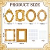 Lineshading 6 Pcs Large Photo Booth Props Gold Picture Selfie