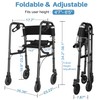 Walkers for Seniors, 4 Wheel Rollator Walker with Seat Supports
