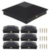 6 Pcs 4x4 Wood Fence Post Caps (3.5inx3.5in), PNXKTXO Black