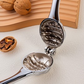 Nut Crackers for Nuts Walnut Cracker Tool Heavy Duty Pecan Cracker Tool Walnut Opener Tool Nut Cracker Sheller Kitchen Tool Aluminum Alloy with 1 Pc Forks/Pick