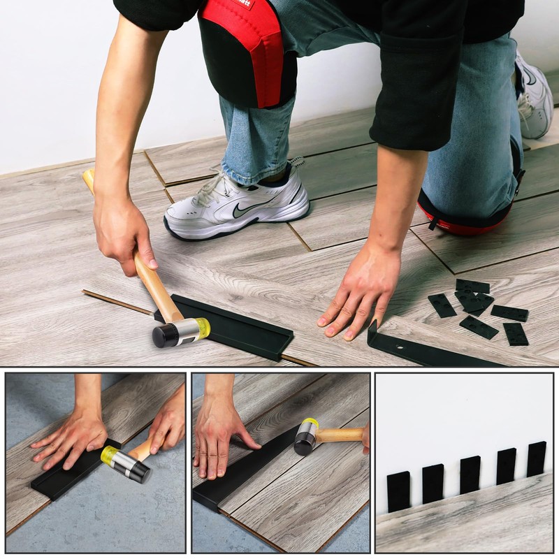 Goldblatt Laminate Wood Flooring Tools Installation Kit with 100 Spacers,