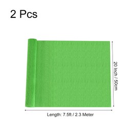 sourcing map Crepe Paper Rolls 7.5ft Long 20 Inch Wide for Various Large Hanging Party Backdrop DIY Decorations, DIY Supplies, Army Green Pack of 2