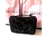 Victoria's Secret Travel Hanging Toiletry Cosmetic Makeup Bag Black Stars