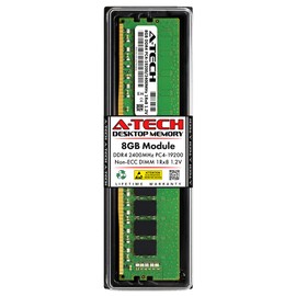 A-Tech 8GB RAM Replacement for Kingston HP24D4U7S8MH-8 | DDR4 2400MHz PC4-19200 UDIMM Non-ECC 1Rx8 1.2V 288-Pin Memory Module