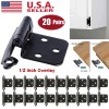AOMINOHOMA 20x 1/2" Cabinet Hinges Overlay Self Closing Semi Partial