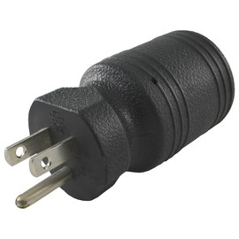 Conntek 30111-BK Locking Adapter U.S. 3 Prong Male Plug To 15 Amp Locking Female Connector NEMA 5-15P to NEMA L5-15R Black