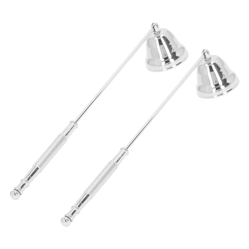 2PCS Candle Snuffer with Long Handle Bell Shape Metal Flame