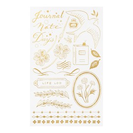 Midori 82615006 Sticker Transfer Foil Motif Record Pattern