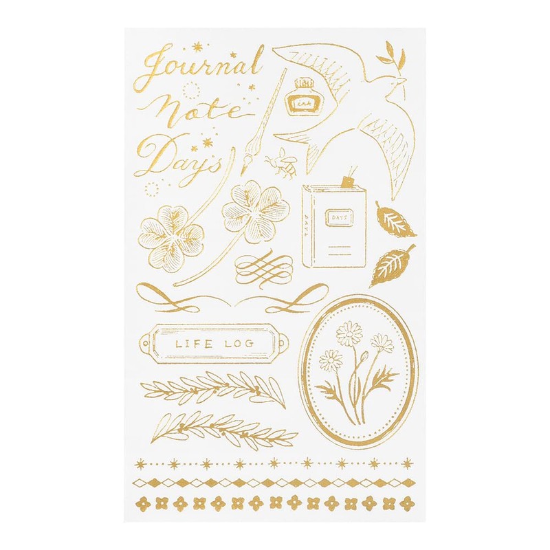 Midori 82615006 Sticker Transfer Foil Motif Record Pattern