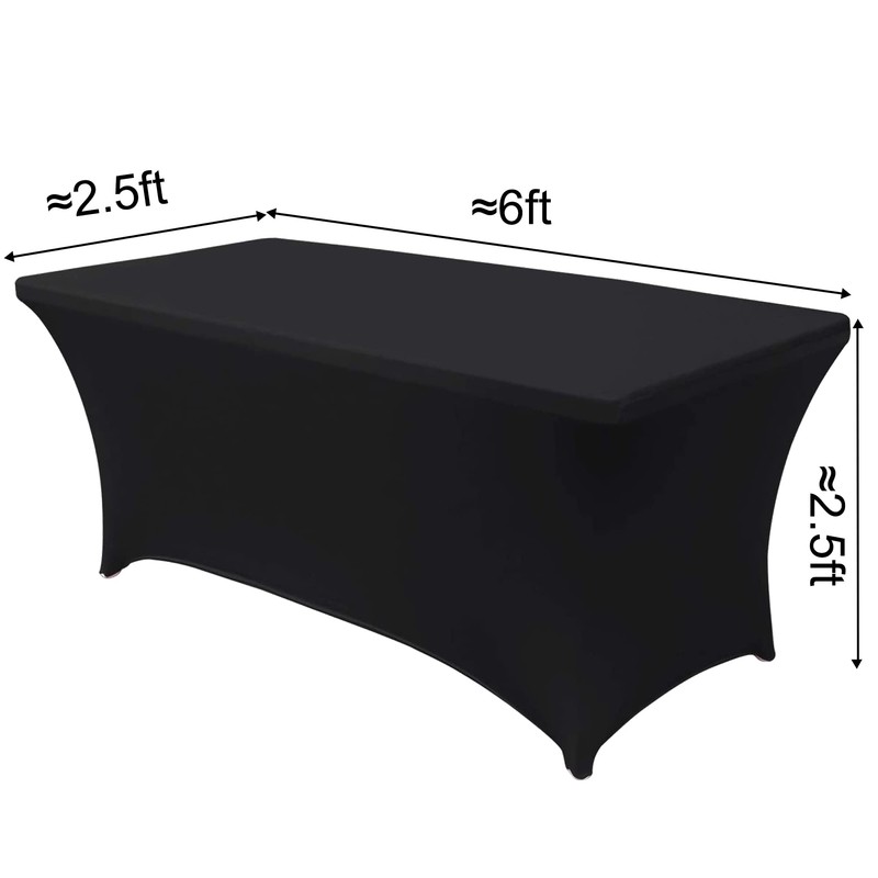 Time to Sparkle 6ft Stretch Spandex Table Cover for Standard
