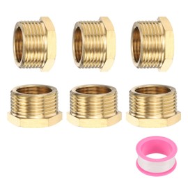 sourcing map 6Pcs G3/4" Male x G1/2" Female Threaded Reducing Pipe Adapter(18mm/0.7" Length)