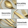 Berglander Gold Wedding Silverware Set 60pcs Service for 20, Titanium