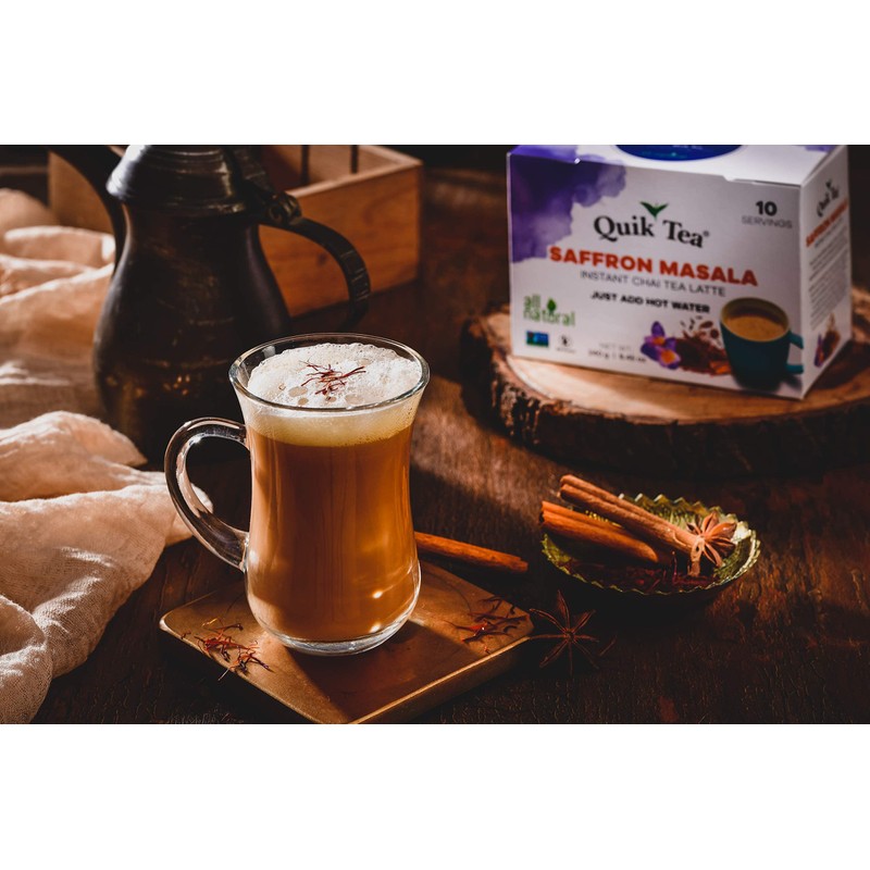 Quik Tea QuikTea Saffron Masala Chai Tea Latte - 10