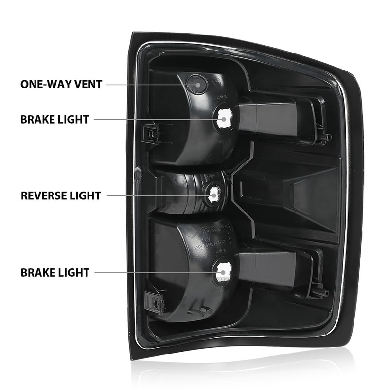 G-PLUS Tail Lights w/Bulbs Fit Chevy Silverado 1500 2014-2018/Fit Silverado