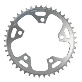 WFS Pulsar WFS3073-BO Kettenblatt 44T 1/8 Zoll, 110 mm, BCD 5 Armloch, Old School BMX Single Speed Fixie, Silber, WFS3073-BO