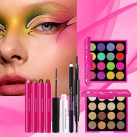 Makeup Set for Women | Beginners Eye Lips Makeup Kit - Long-Lasting Cosmetics, Eyeshadow Palette Lipstick for Dating, Business, Photography, Stage