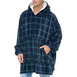 Alexander Del Rossa Wearable Blanket Hoodie Adult, Oversized Hoodies for Women, Mens Oversized Hoodie Blankets Purple Medium (A0100PURMD)