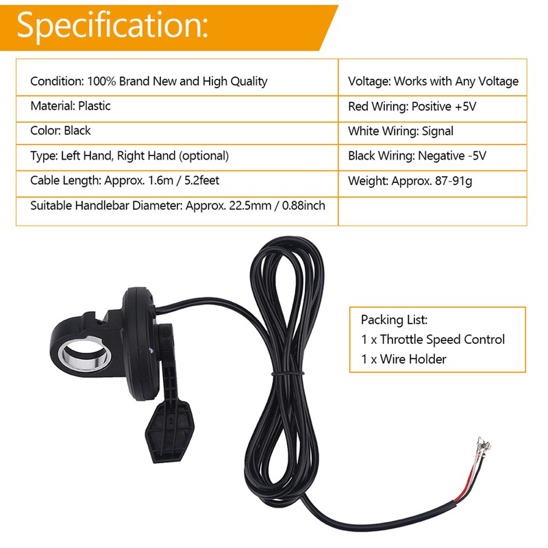 Accelerator Thumb Finger Trigger Throttle for Electric Bike Scooter E