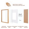 8x8 Picture Frame, Solid Oak Wood 8 x 8 Picture