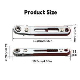 2-Piece Mini Ratchet Wrench Set, Drive Right Angle Ratchet Screwdriver and Offset Screwdriver, High Torque Bit Ratchet with Reversible Drive Handle for Hex Shank Drill, Screwdriver Bits