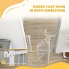 PawHut Pet Gate Indoor with Cat Door, 30"-41" Dog Gate,