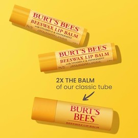 Burt's Bees 100% Natural Origin Moisturizing Lip Balm, 2 Original Beeswax and 1 Vanilla Bean, 100% Natural Origin, 0.34 Ounce Each, 3 Paper Tubes, Pac