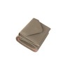 HANATORA SA03-BP Genuine Leather Mini Wallet, Italian Leather, Trifold Wallet,