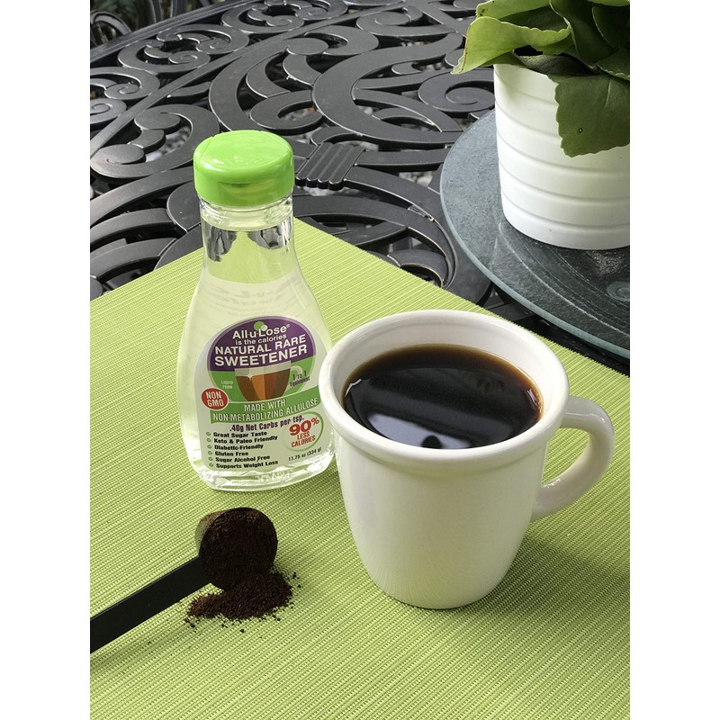Liquid All-u-Lose, Natural Rare Sugar Sweetener, Non-GMO Allulose with Monk-fruit,