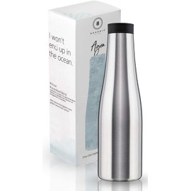 BOHORIA® Thermos Flask 900 ml One Click Opening Thermos Flask | Thermos Flask | Jug for Coffee, Tea & Water | Stainless Steel | New Edition (Stainless Steel)