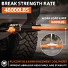 ALL-TOP Kinetic Rope Kit (Reflective) w/ 2 Soft Shackles, 48000Lbs,