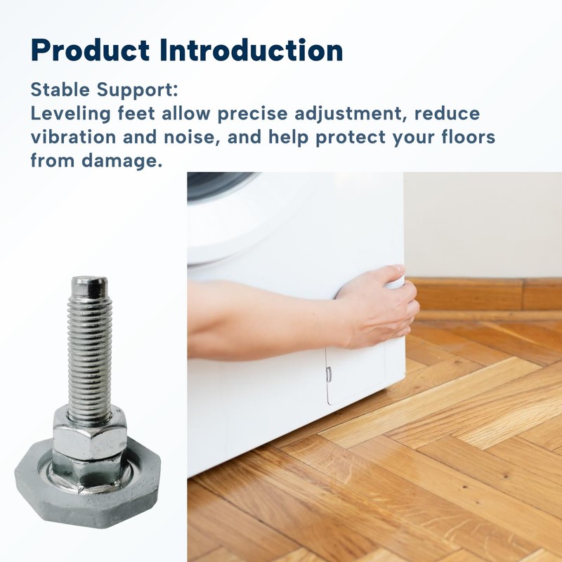 4Pcs Washing Leveling Legs Replacement Adjustable Feet Fit for LG