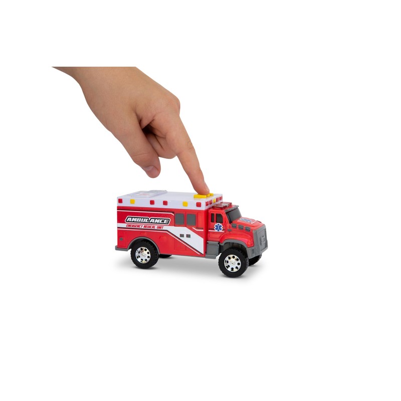 Mighty Fleet Toughest Minis 5" Tough Cab Ambulance Toy w/Lights