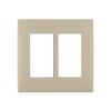 Leviton Renu Two-Gang Screwless Snap-On Wallplate, REWP2-NS, Navajo Sand