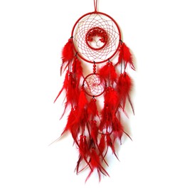 Donko Tree of Life Dream Catchers Red Feather Dream Catcher for Bedroom Decor Dream Catcher for Wall Hanging Decor Gifts