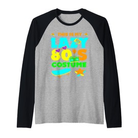This Is My Lazy 80s Costume Vintage Colorful Retro 1980's Raglan Baseball Tee