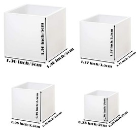 4 Pack Square Resin Molds - 4 Sizes Cube Silicone Casting Molds for DIY Art Resin Candle Soap Making