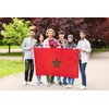DANF Morocco Flag 3x5 Ft Thick Polyester, Fade Resistant, Brass