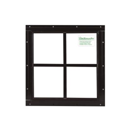 Shed Windows and More, Shed Window Square 12" x 12" Brown Flush Mount with Safety Glass