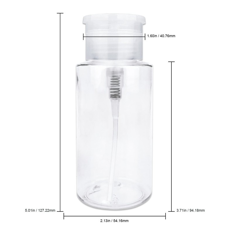 Pana 7oz. Push Down Liquid Pump Dispenser Clear Bottle with