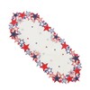 4th of July Table Runner with Embroidered Stars Memorial Day