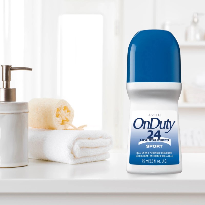 Avon On Duty Sport 24 Hr Roll-On Antiperspirant Deodorant, –