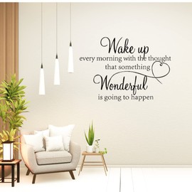 Wakeup quote - inspirational and motivational wall decal sticker Wake up every morning inspirational wall sticker