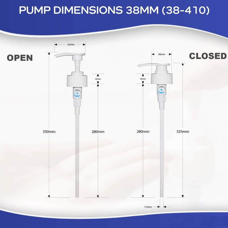 Pump Dispenser 5 Litre Container 38mm Screw Includes Tube With