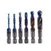 6-Piece Combination Drill Bit Set, HSS Bit Set, 3-in-1 Drill