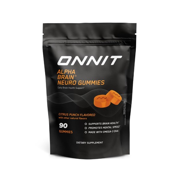 Onnit Alpha Brain Neuro Focus Gummies - Vegan Gummies with