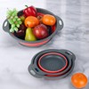 Cluren Collapsible Colander 3-Pack Set Space-Saving Foldable Kitchen Strainer with